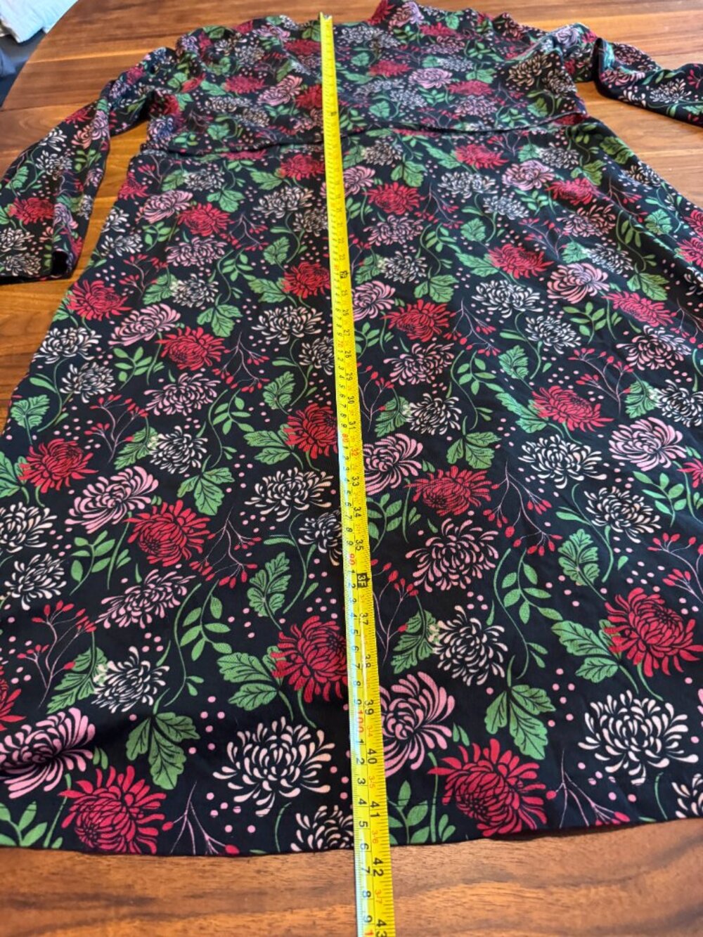 Gudrun Sjoden Cotton Modal Jersey Knit Wrap Dress Floral Drapey EUC Sz XL - Picture 10 of 11